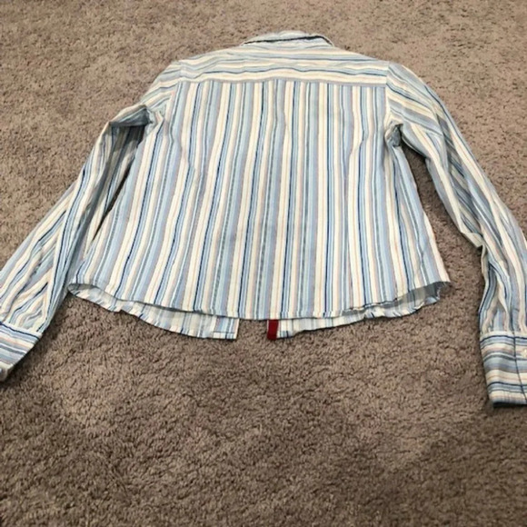 South pole button up dress shirt Blue Striped Kid's Large - Picture 5 of 6